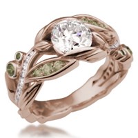 Flower Trellis Engagement Ring