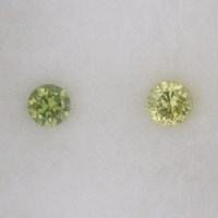 Greenish Yellow Diamond and Green Apple Diamond Comparison