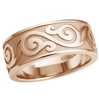 infinity leaf wedding band in rose gold