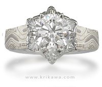 Mokume Snowflake Engagement Ring