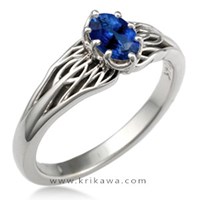 tree of life engagement ring sapphire
