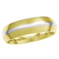 two tone wedding band with knife edgw
