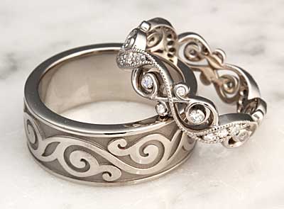 Unusual wedding ring sets
