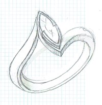 marquise ring sketch