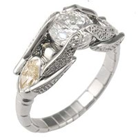 platinum dragonfly engagement ring