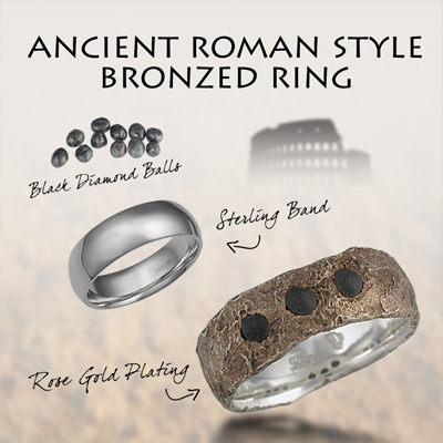 ancient roman style bronzed ring