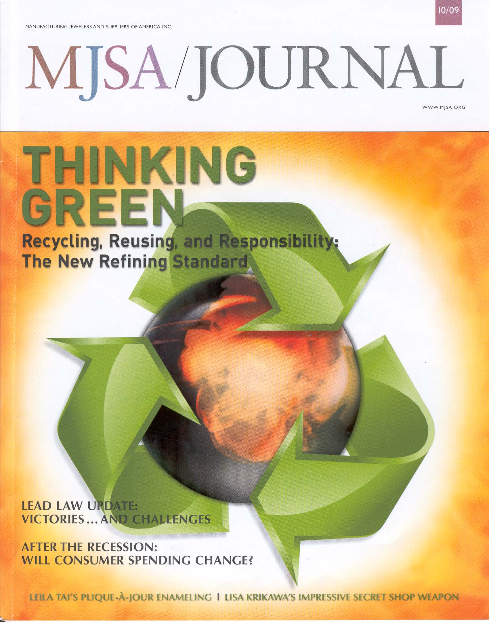 MJSA Journal Cover October 2009 Cover