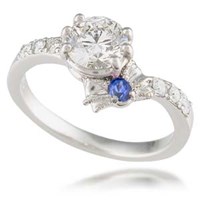 bow pave engagement ring