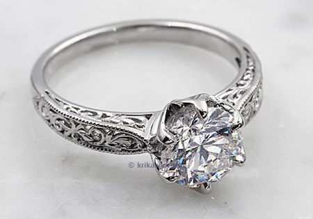 gorgeous white diamond engagement ring