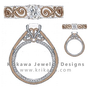 Custom Infinity Cathedral Engagement Ring Custom Infinity Cathedral Engagement Ring