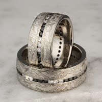 Black and White Diamond Wedding Bands