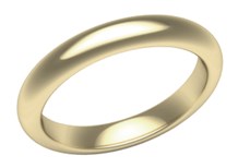 Half Round Yellow Gold Wedding Band