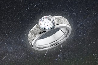 Meteorite Engagement Ring