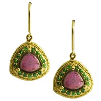 Watermelon Tourmaline Earrings