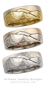 Mockups of Mokume Mountain Ring Mockups of Mokume Mountain Ring