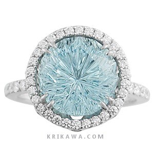 stunning large stone in a halo mount