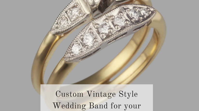 Custom Vintage Style Wedding Band for your Heirloom Engagement Ring