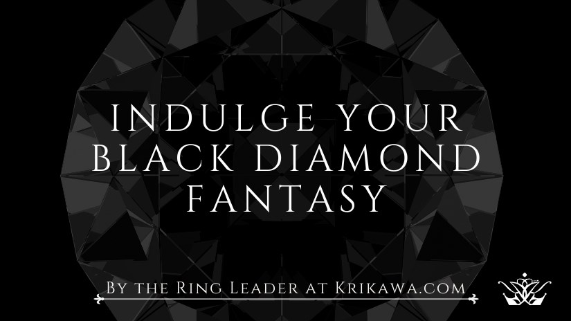 Exotic Black Diamond Wedding Set