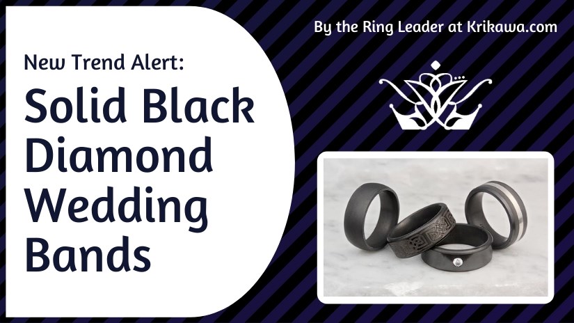 solid black diamond wedding band trend