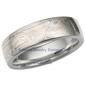Unique Mokume Wedding Band