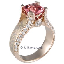 Juicy Light Engagement Ring with Spinel