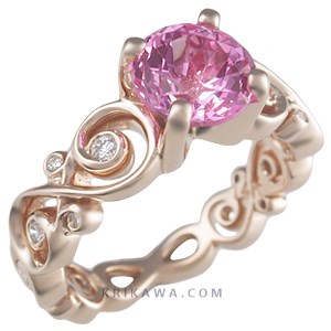 Lab-Created Sapphire Engagement Ring