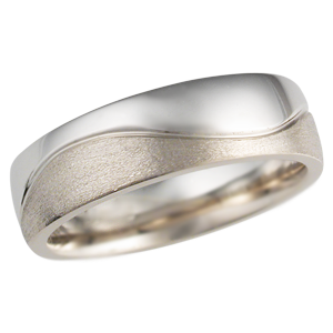 two tone wave wedding band new