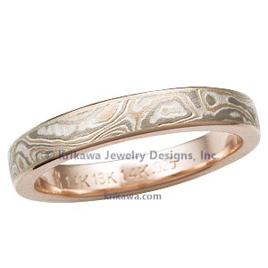 Mokume Wedding Band