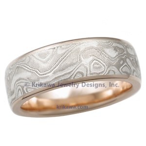 Mokume Wedding Band