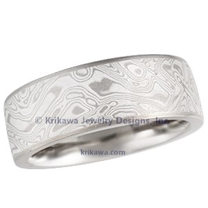 Mokume Wedding Band