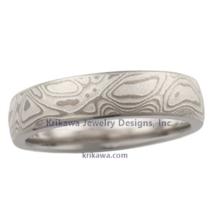Mokume Wedding Band