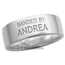 Design Your Own Word Wedding Band - Andrea