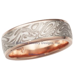 Mokume Wedding Band