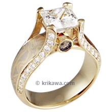 Trigold Juicy Light Engagement Ring in Yellow Gold