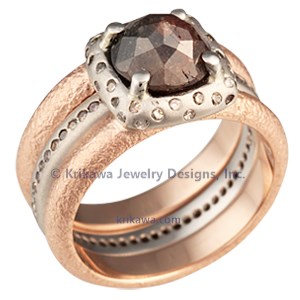 Raw Diamond Bridal Set