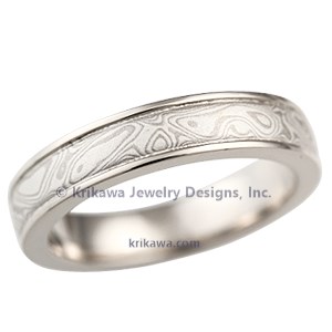 Mokume Wedding Band