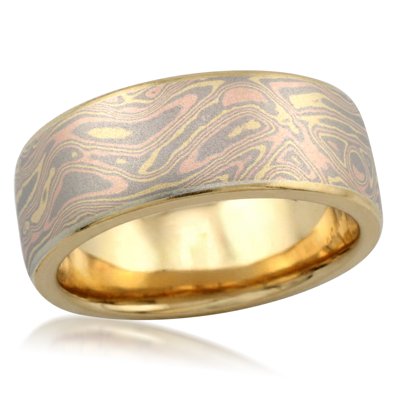 Mokume Wedding Band