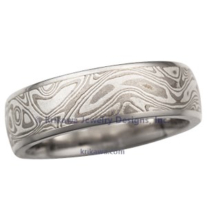 Mokume Wedding Band