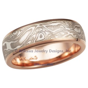 Mokume Wedding Band