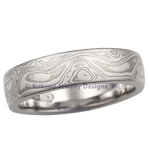 Mokume Wedding Band