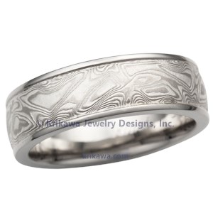 Mokume Wedding Band