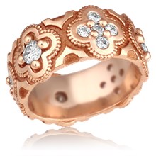Quatrefoil Wedding Band
