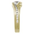 Carved Wave Engagement Ring