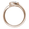 Carved Wave Engagement Ring
