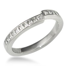 Princess Cut Shadow Band 0.42ctw