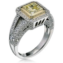 Brilliant Cathedral Pave Engagement Ring