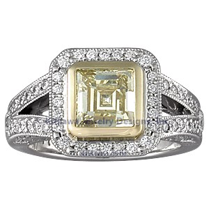 Brilliant Cathedral Pave Engagement Ring