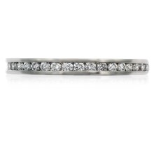Diamond Channel Brilliant Eternity Wedding Band - top view