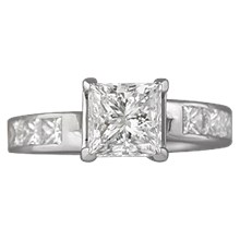 Carved Vine Engagement Ring - top view