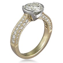 Brilliant Taper Pave Engagement Ring